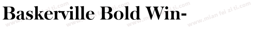 Baskerville Bold Win字体转换